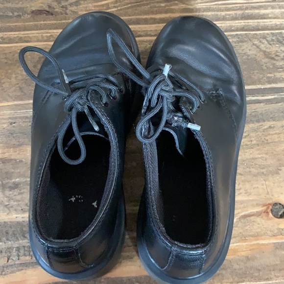 Dr. Martens school shoes youth size 1 Black leather Tie lace - Picture 5 of 11